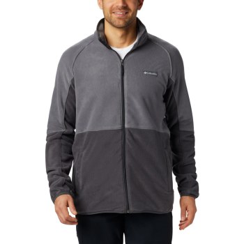 Pánské Bundy Columbia Basin Trail Full Zip Fleece Big Tmavě Šedé COZGIB867